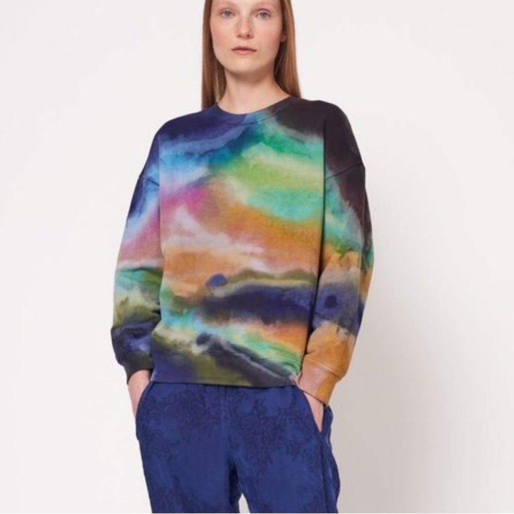 Raquel Allegra Yves Sweatshirt Rainbow Camo